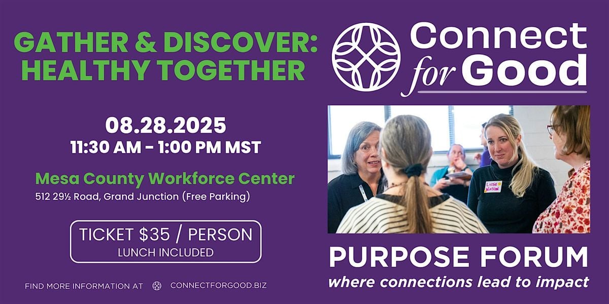August 2025 Purpose Forum, 28 August | Event in Grand Junction | AllEvents
