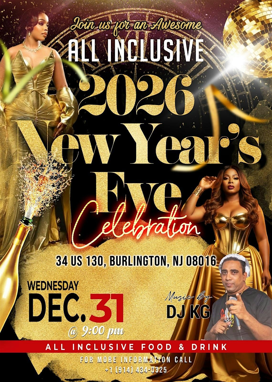 2026 ALL-INCLUSIVE SUPREME NEW YEAR'S EVE PARTY BUFFET & BAR, 31 December | Event in Burlington | AllEvents