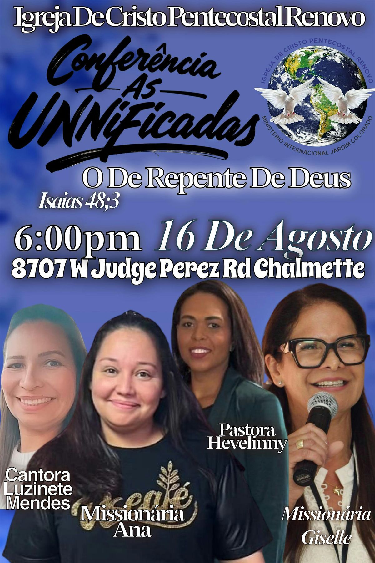 Conferência AS UNNIFICADAS, 16 August | Event in Chalmette | AllEvents