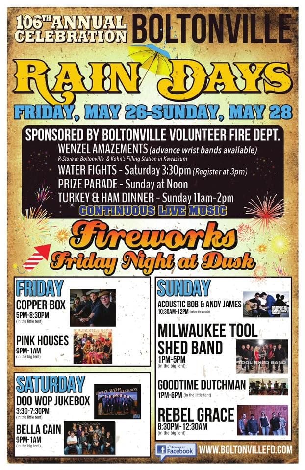 Boltonville Rain Days Picnic, Boltonville Fire Department, Kewaskum