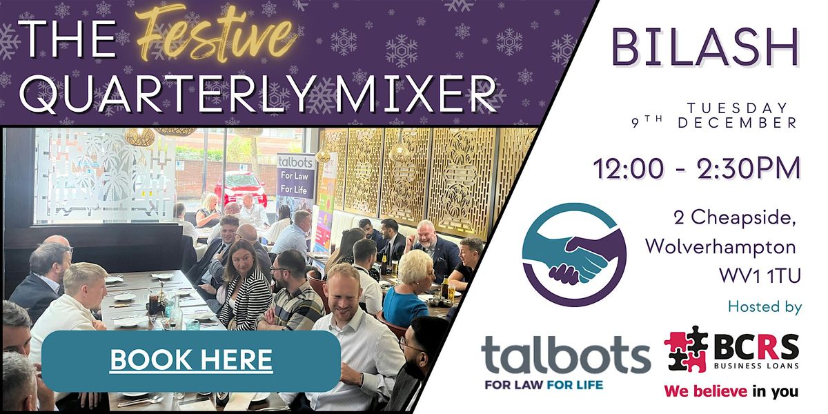 The Quarterly Mixer, 9 December | Event in Wolverhampton | AllEvents