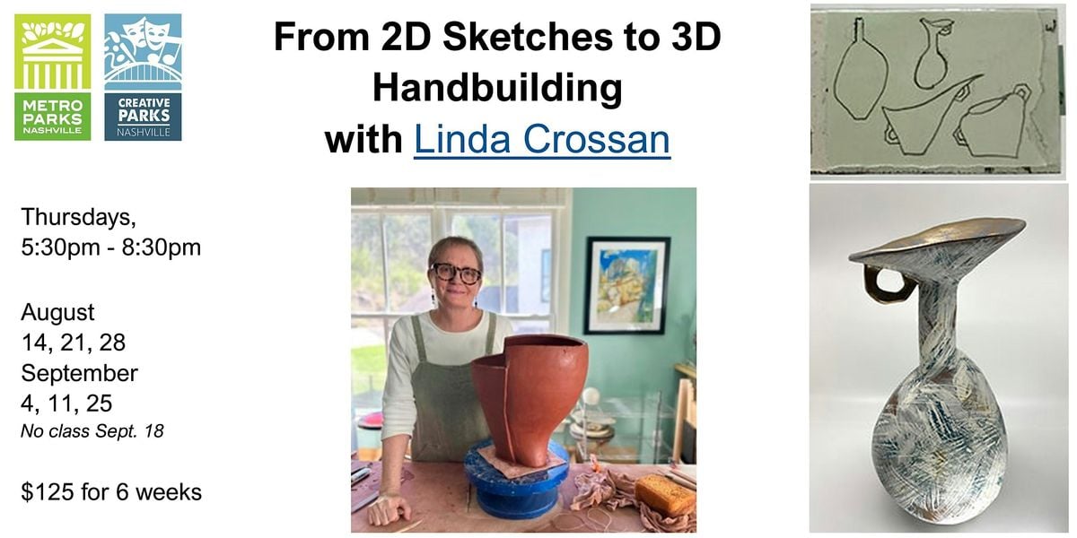 From 2D Sketches to 3D Handbuilding, 14 August | Event in Nashville | AllEvents