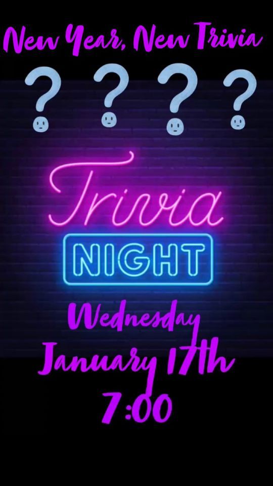 Trivia Night , 123 W Main St POB 417, New Freedom, PA, January 17