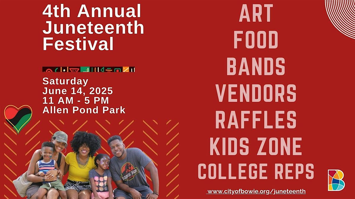 Juneteenth Jubilee Festival - City of Bowie, 14 June | Event in Bowie | AllEvents