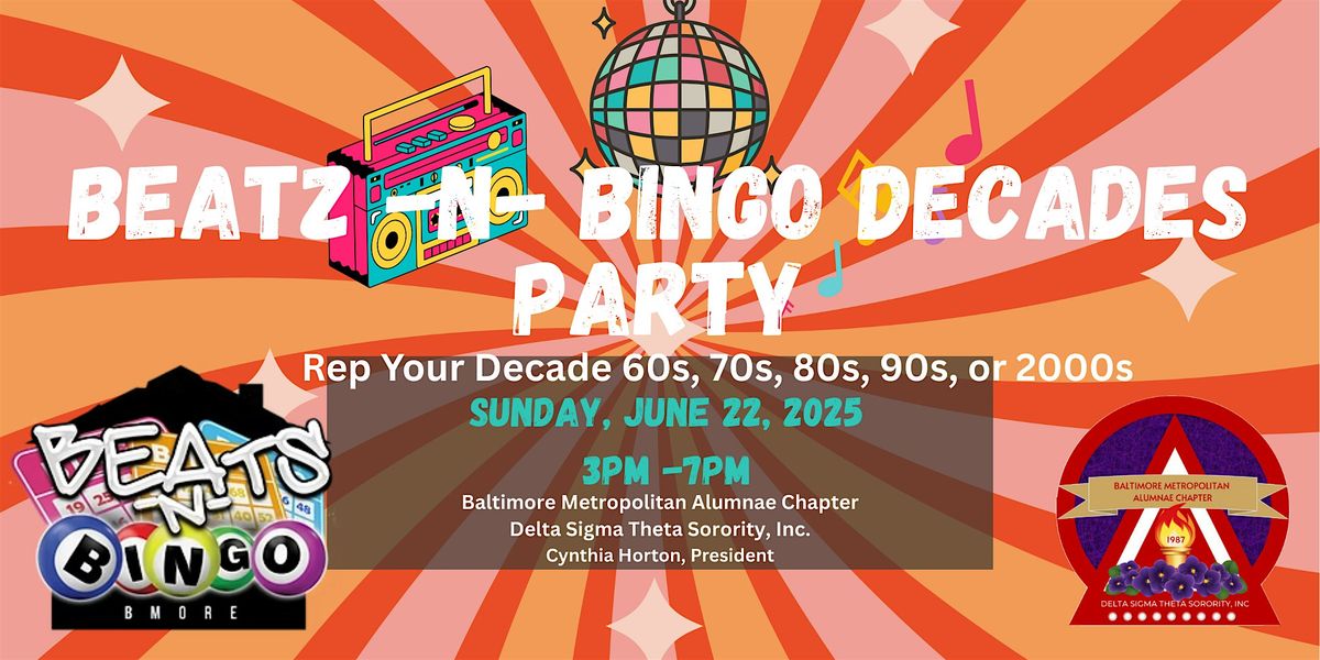 Beatz N Bingo Decades Party, 22 June | Event in Baltimore | AllEvents