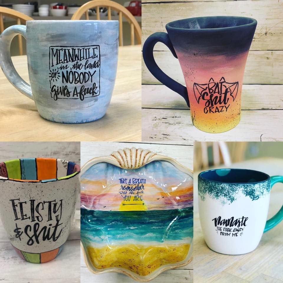 Potty Mouth Pottery Paint N Sip, Clayground Paint Your Own Pottery