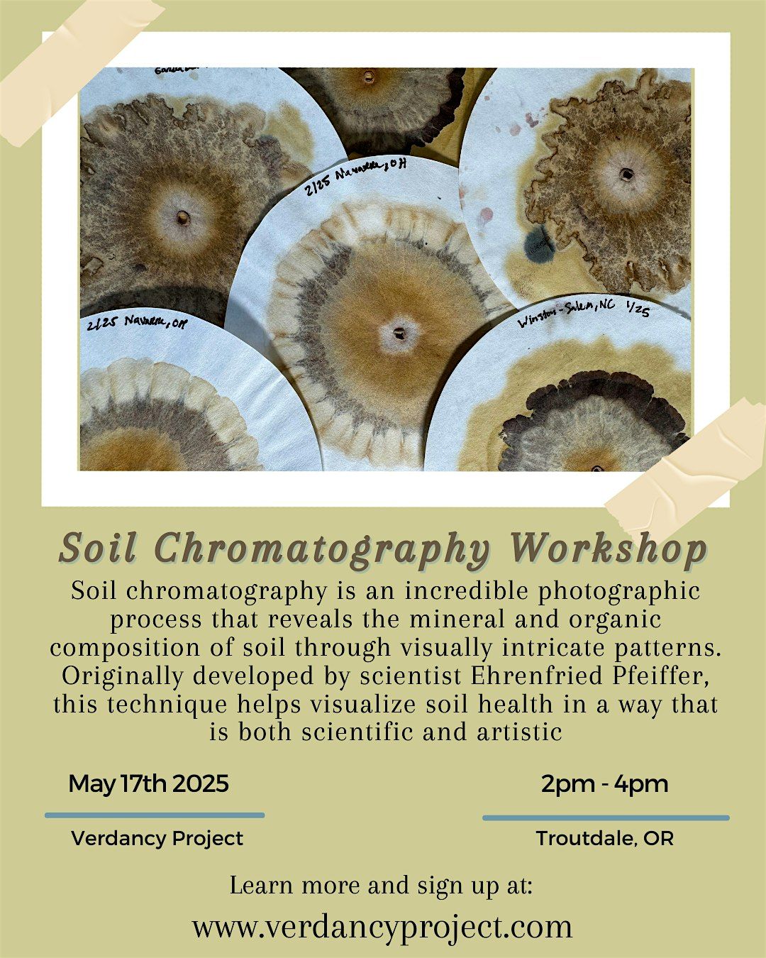 Soil Chromatography Workshop, 17 May | Event in Troutdale | AllEvents