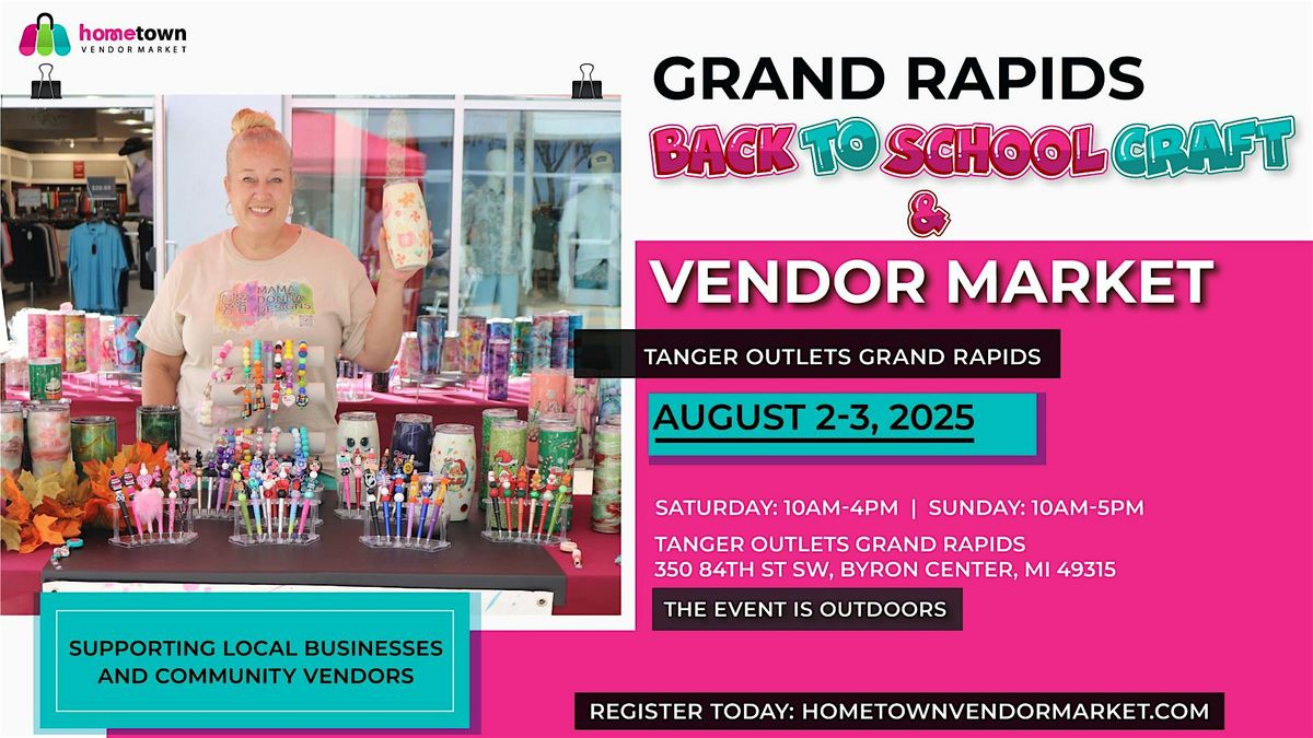 Grand Rapids  Back to School Craft and Vendor Market, 2 August | Event in Byron Center | AllEvents