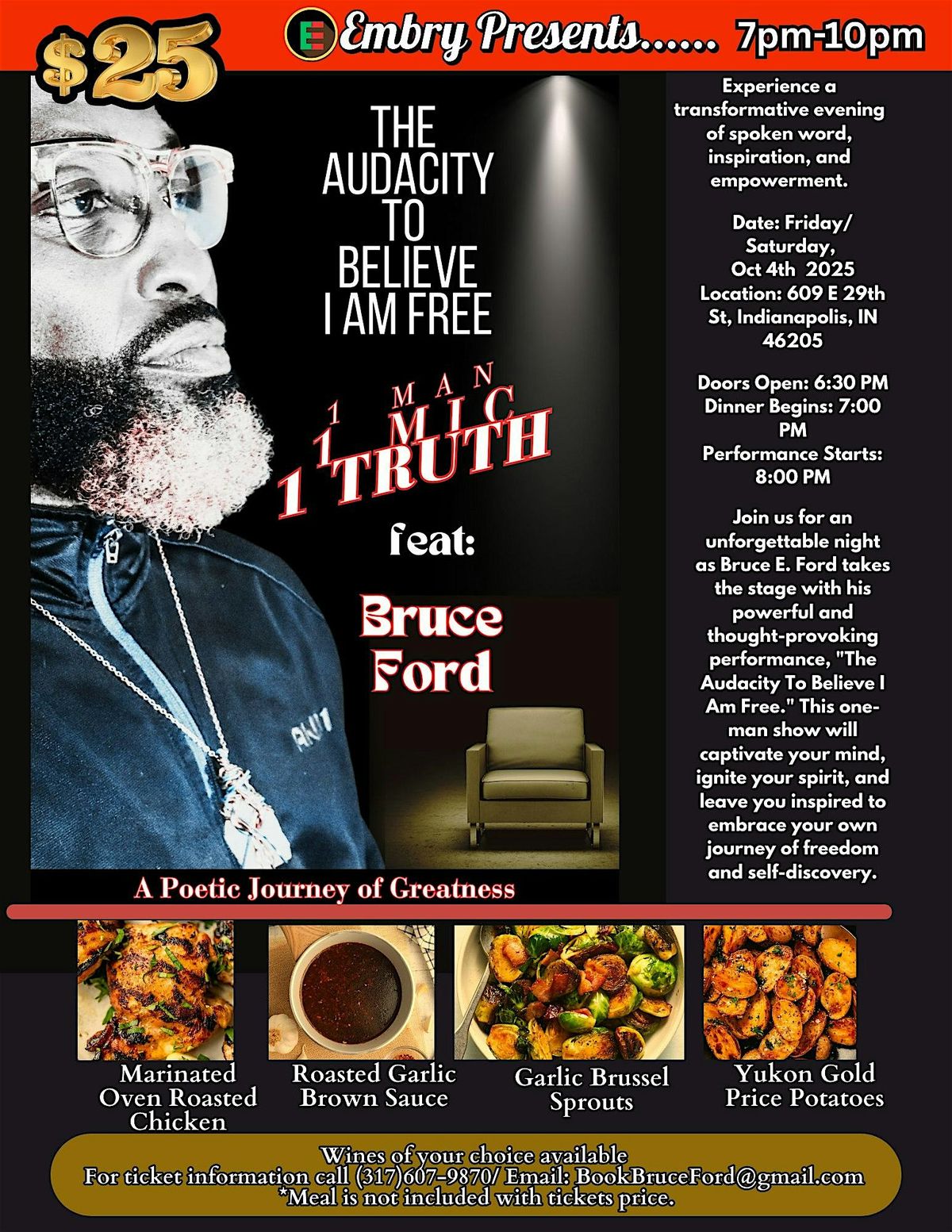 The Audacity To Believe That I Am FREE, 4 October | Event in Indianapolis | AllEvents