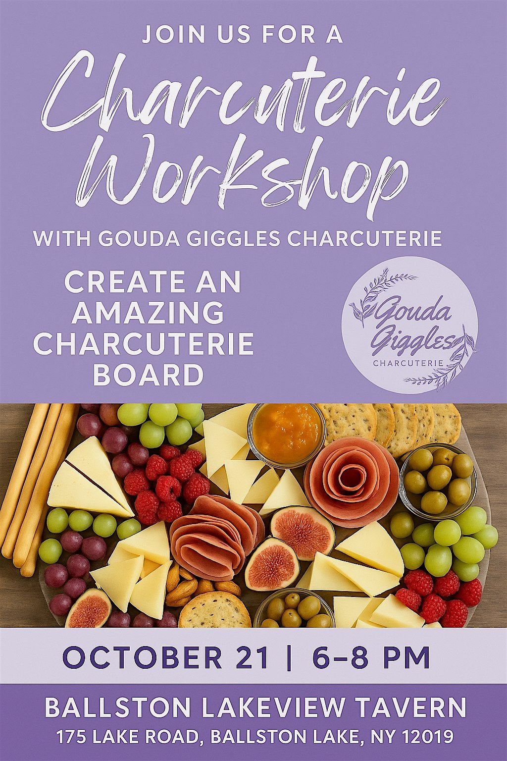 Charcuterie & Sip Workshop at Ballston Lakeview Tavern, 21 October | Event in Ballston Lake | AllEvents