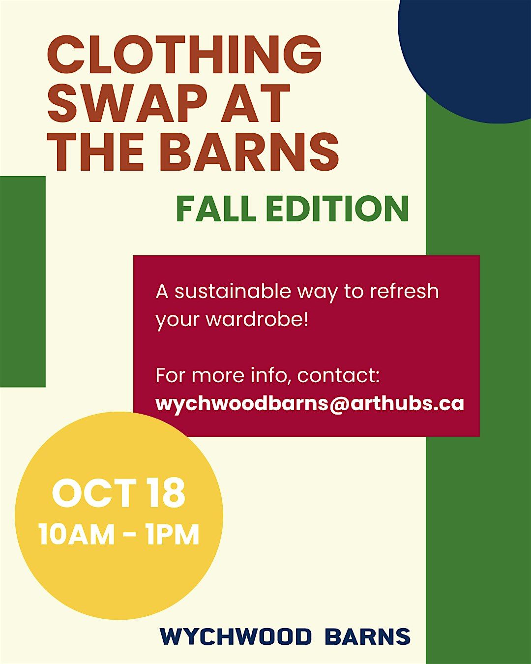 Clothing Swap at the Barns - Fall Edition, 18 October | Event in Toronto | AllEvents