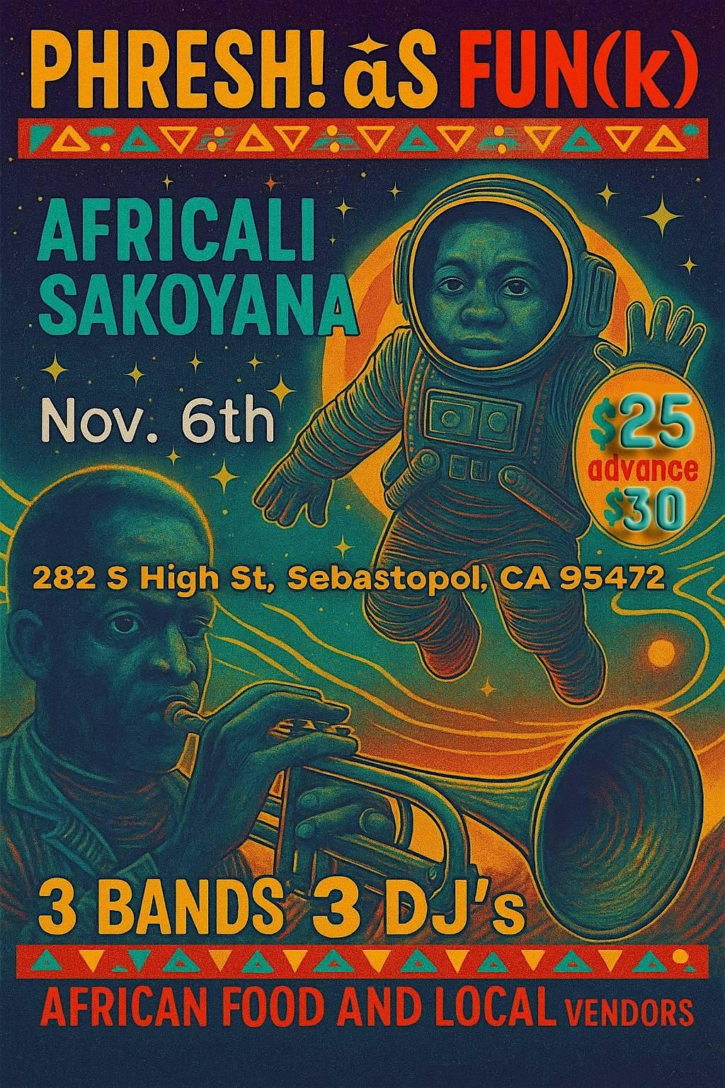 Sakoyana + AfriCali + Guest, 6 November | Event in Sebastopol | AllEvents
