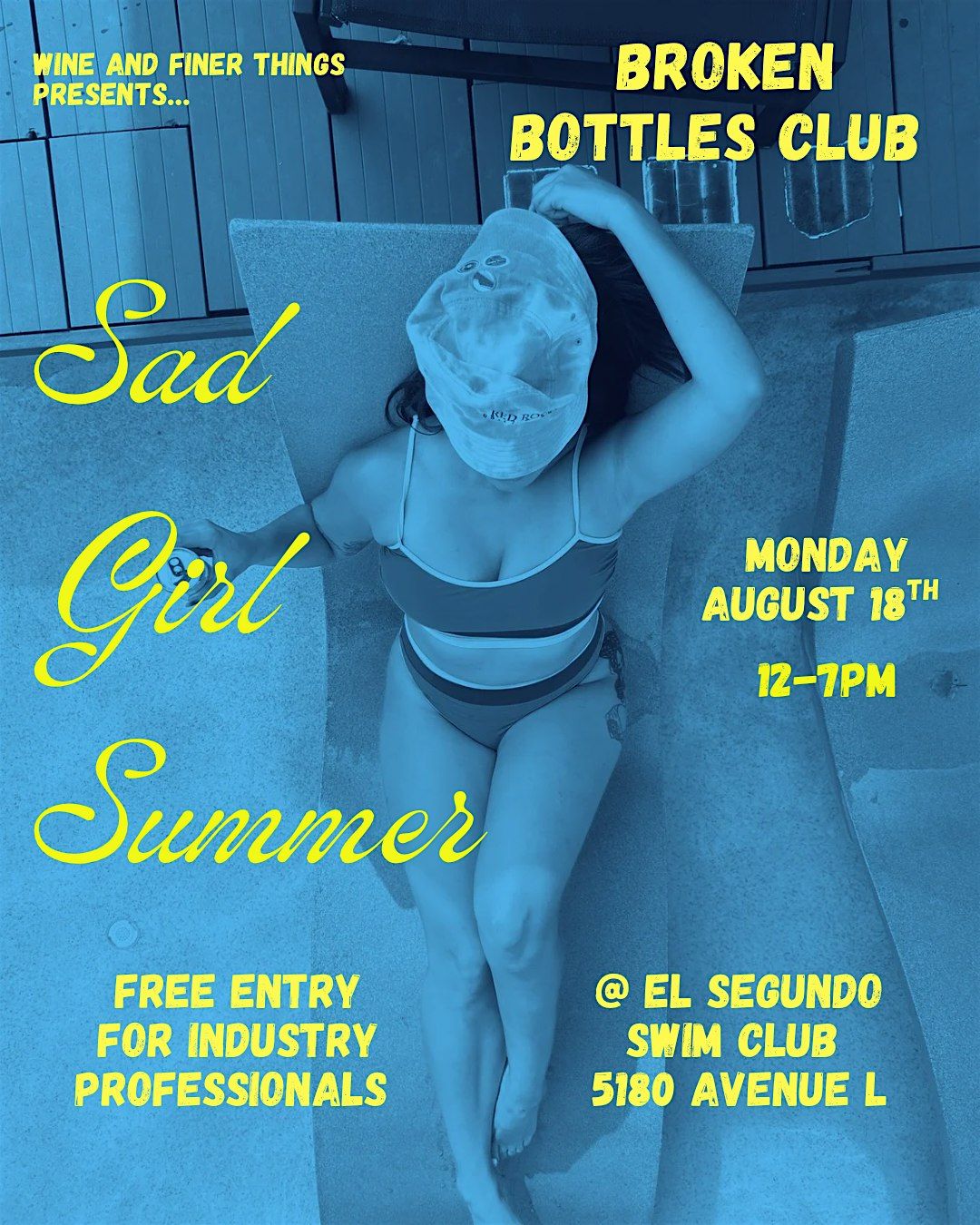 Broken Bottles Club: A pool day for the industry., 18 August | Event in Houston | AllEvents