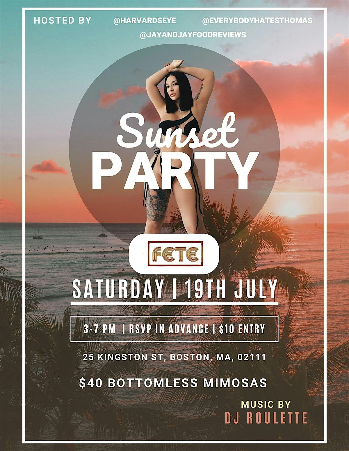 Sunset Mimosas, 19 July | Event in Boston | AllEvents