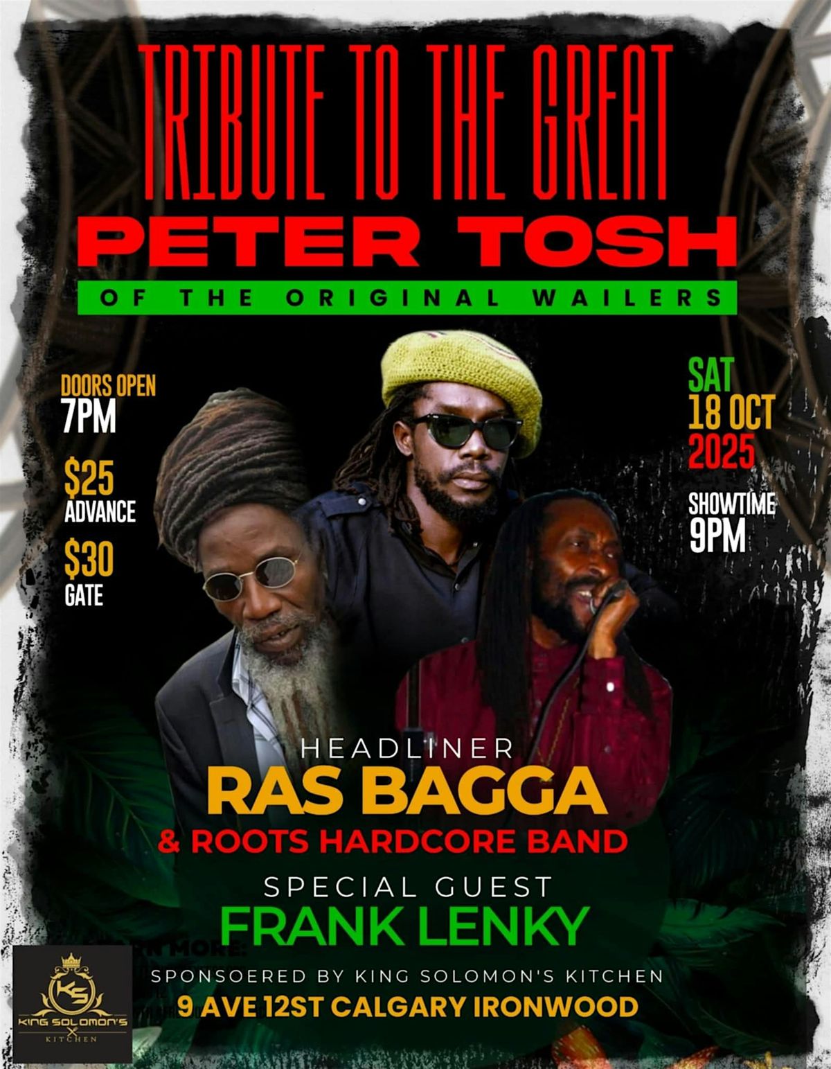 Tribute to the Great Peter Tosh Life band, 18 October | Event in Calgary | AllEvents