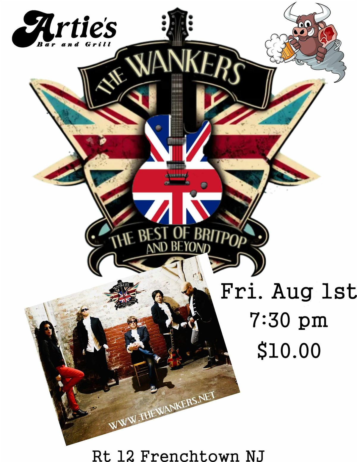 THE WANKERS - THE INVASION OF BRITISH POP, 1 August | Event in Frenchtown | AllEvents