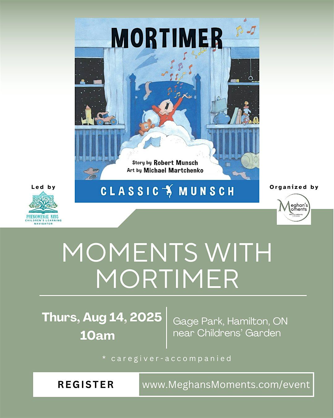 Mortimer’s Moment in the Park, 14 August | Event in Hamilton | AllEvents