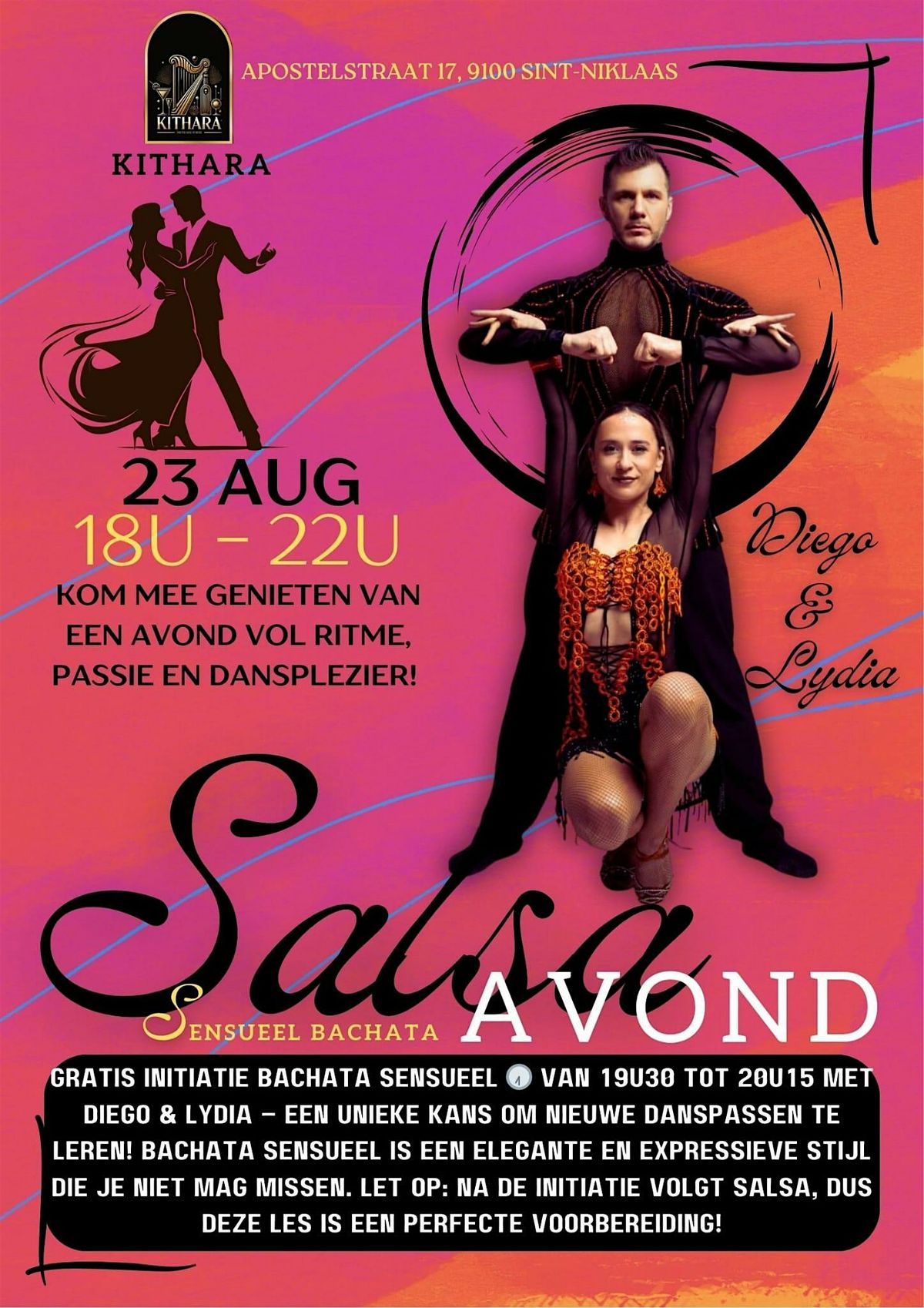 KITHARA presenteert: Salsa & Sensuele Bachata Avon, 23 August | Event in Sint-Niklaas | AllEvents