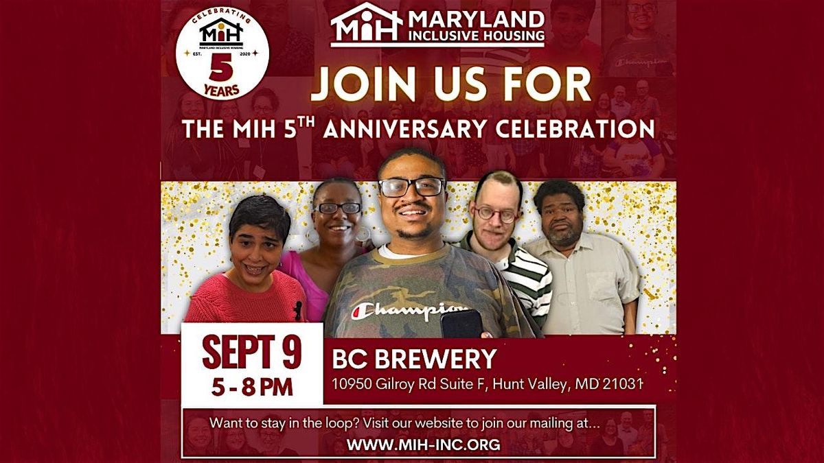 MIH 5th Anniversary Celebration, 9 September | Event in Cockeysville | AllEvents