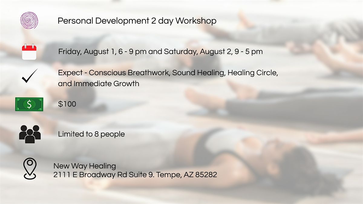 Personal Development summer Workshop $100, 1 August | Event in Tempe | AllEvents
