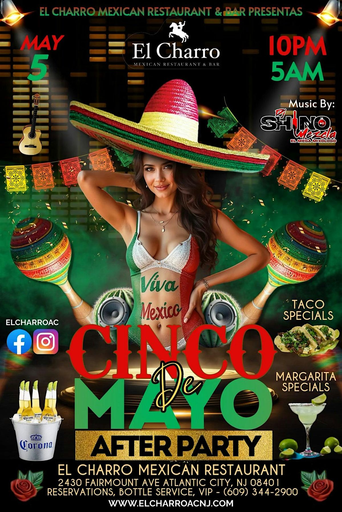 EL CHARRO CINCO DE MAYO OFFICIAL AFTER PARTY, 5 May | Event in Atlantic City | AllEvents