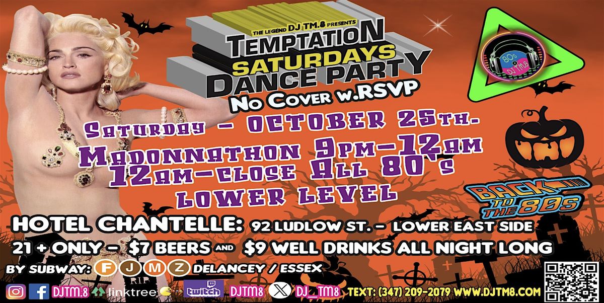 Madonnathon: Haunted 80s Halloween Bash, 25 October | Event in New York | AllEvents