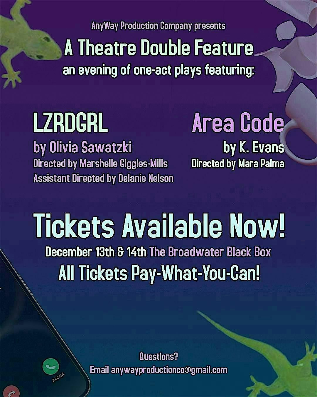 AnyWay Production's Theatre Double Feature 2025, 13 December | Event in Los Angeles | AllEvents