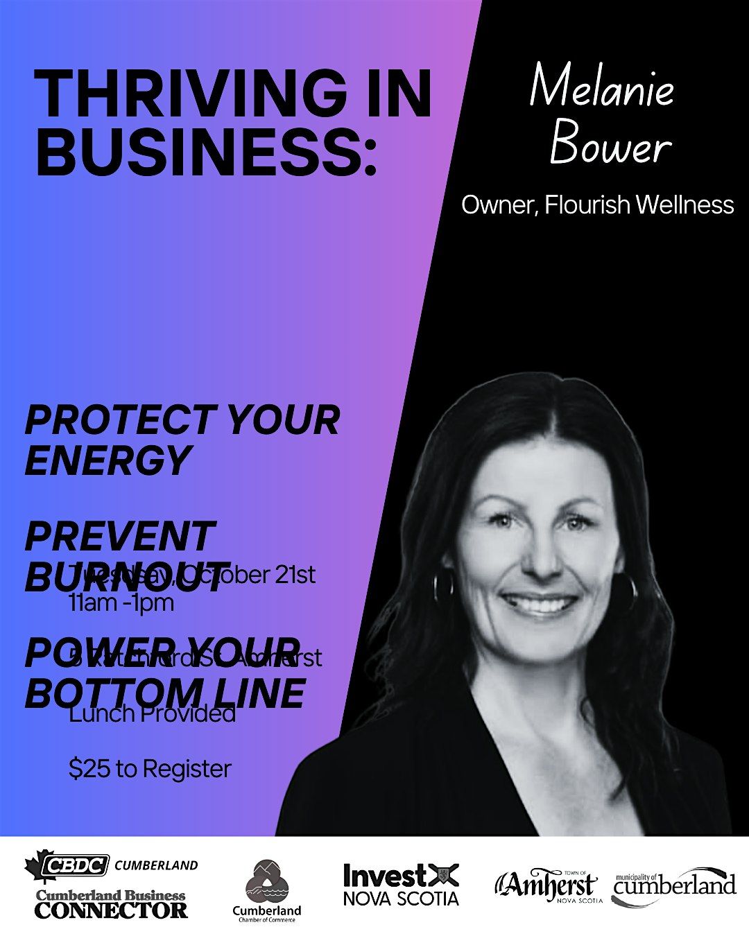 Thriving in Biz,  Protect Energy,  Prevent Burnout,  Power your Bottom line, 21 October | Event in Amherst