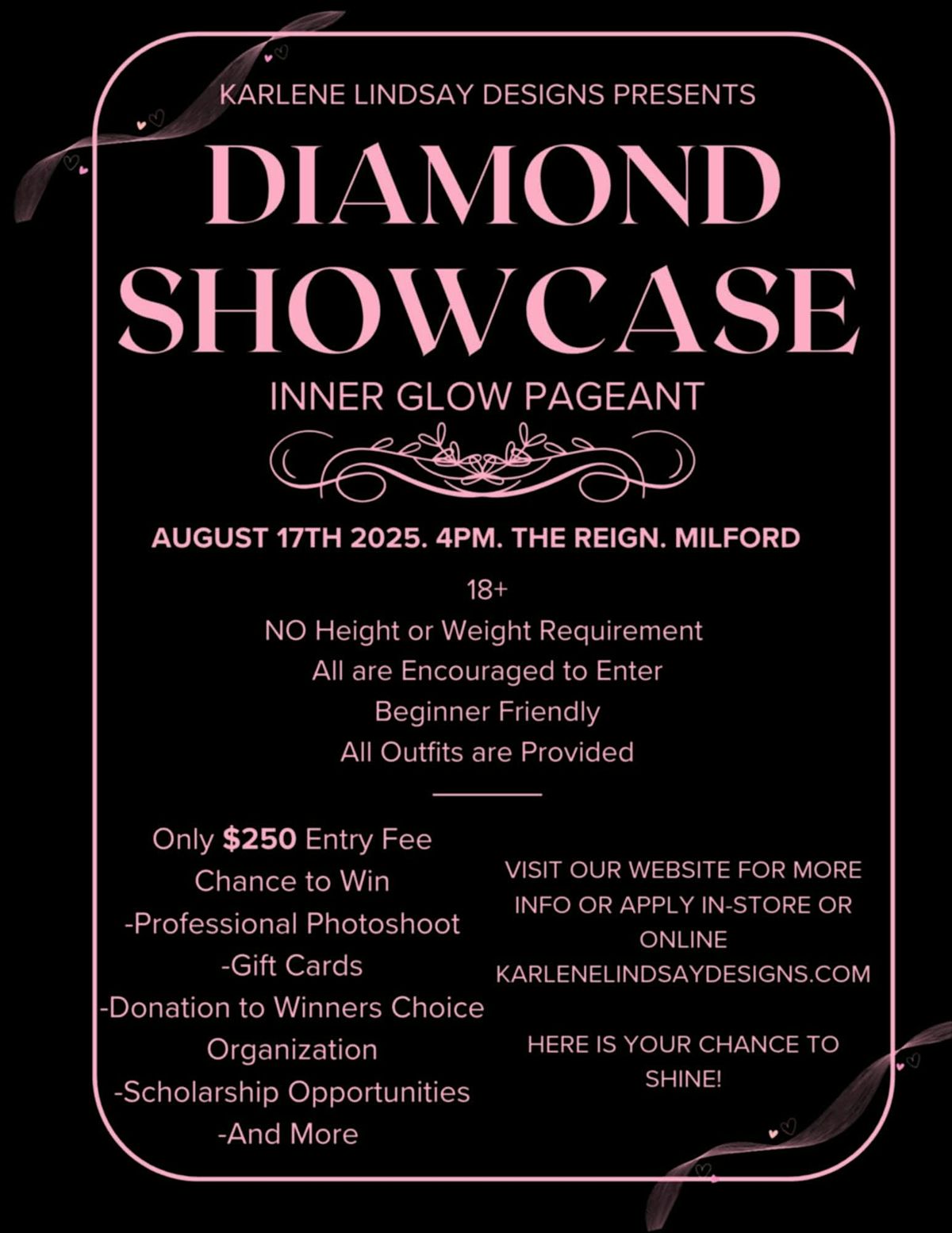 KLD Diamond Showcase Pageant, 17 August | Event in Milford | AllEvents