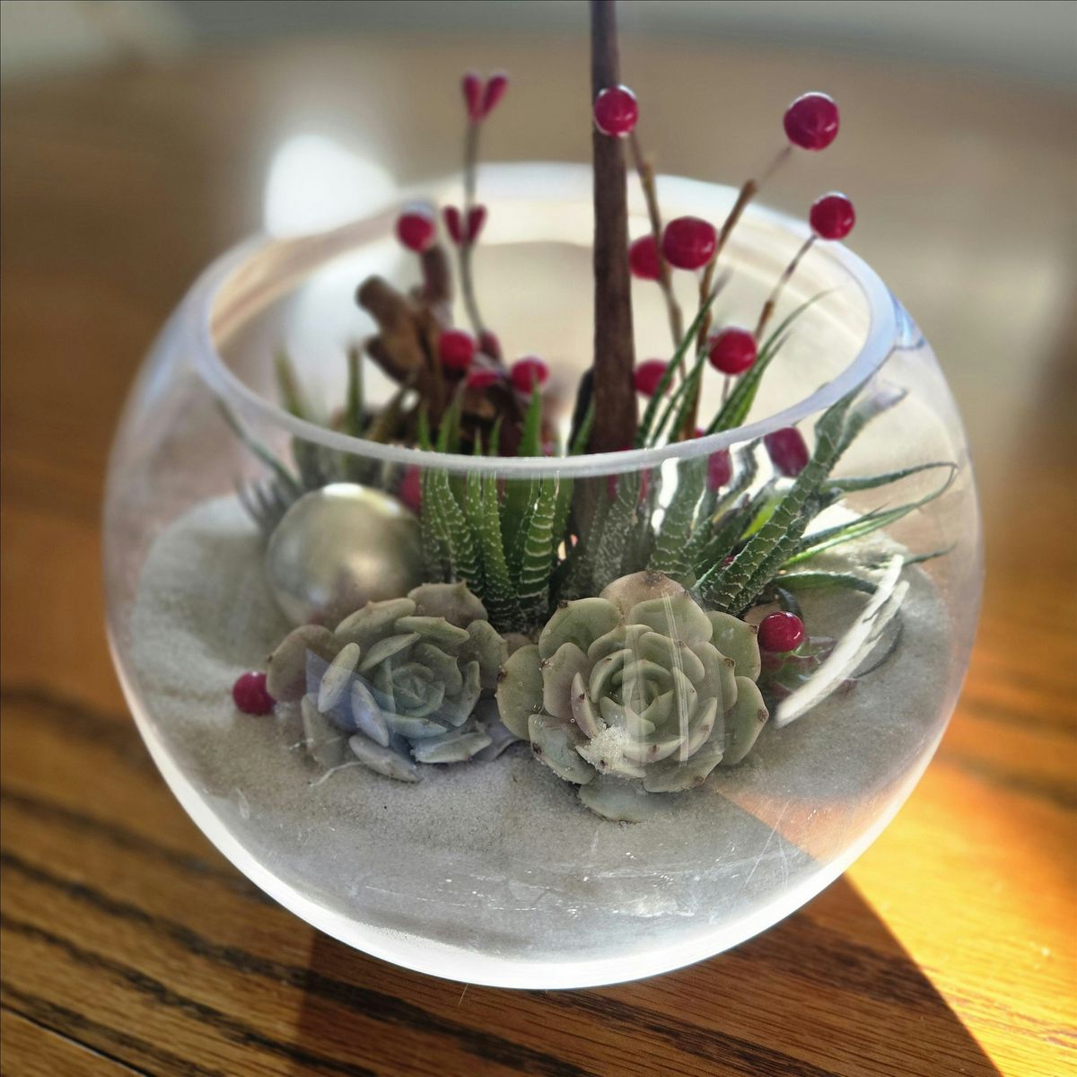 Hands-On Wine & Crafts: Holiday Succulent Terrarium with Villa Succulents, 18 December | Event in San Jose