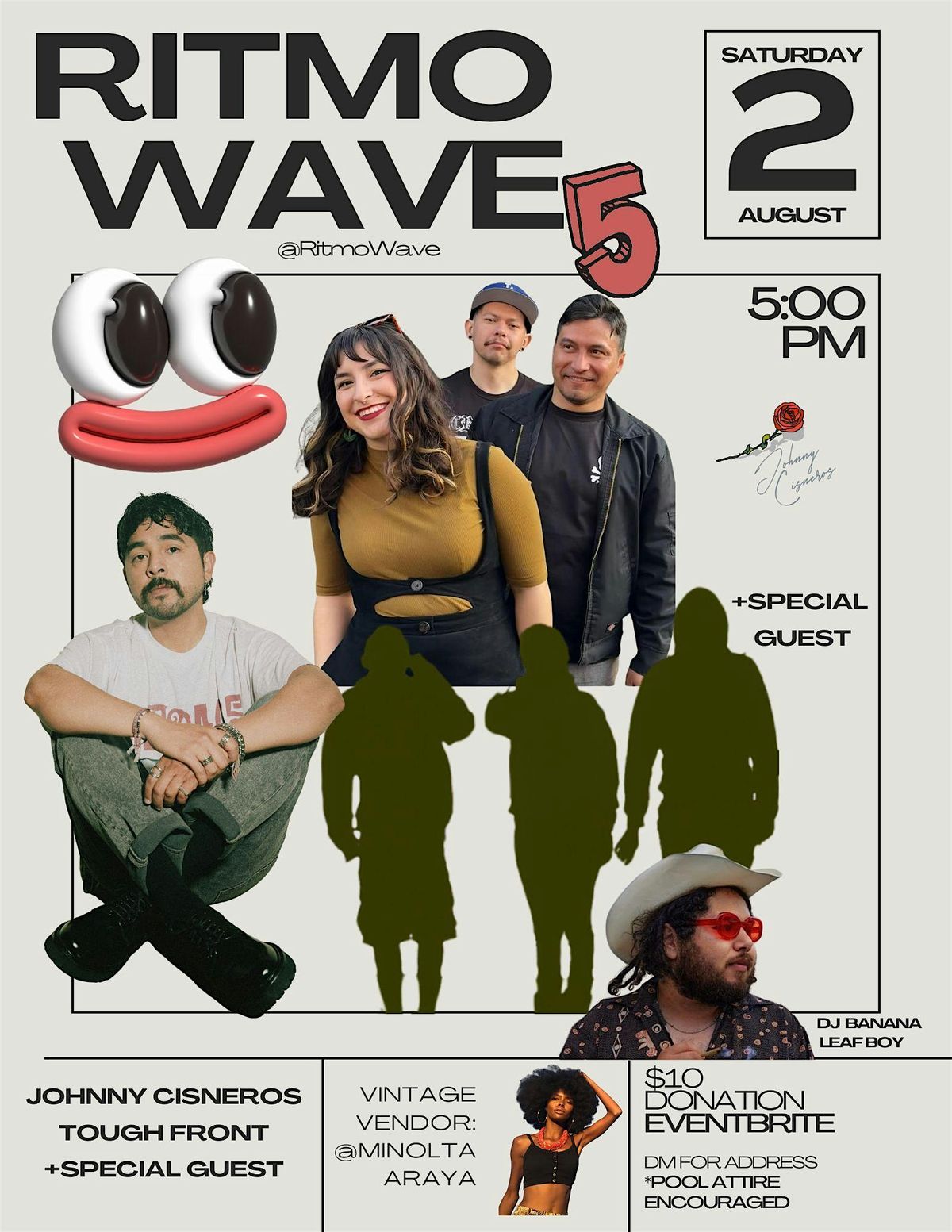 Ritmo Wave 5, Pool Party: Ft. Johnny Cisneros, Tough Front, DJBananaLeafBoy, 2 August | Event in Los Angeles