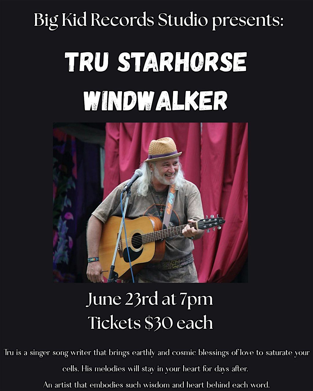 Tru Starhorse Windwalker in Concert at Big Kid Records Studio, 23 June | Event in Cochrane | AllEvents