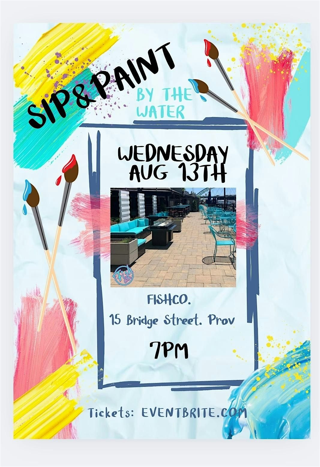 Paint & Sip by the water at FISH Co., 13 August | Event in Providence | AllEvents