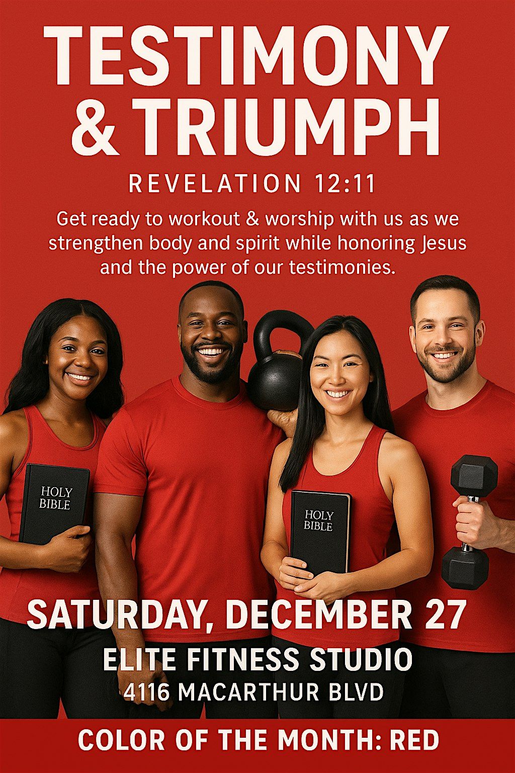 TESTIMONY & TRIUMPH (REVELATION 12 : 11), 27 December | Event in Oakland | AllEvents
