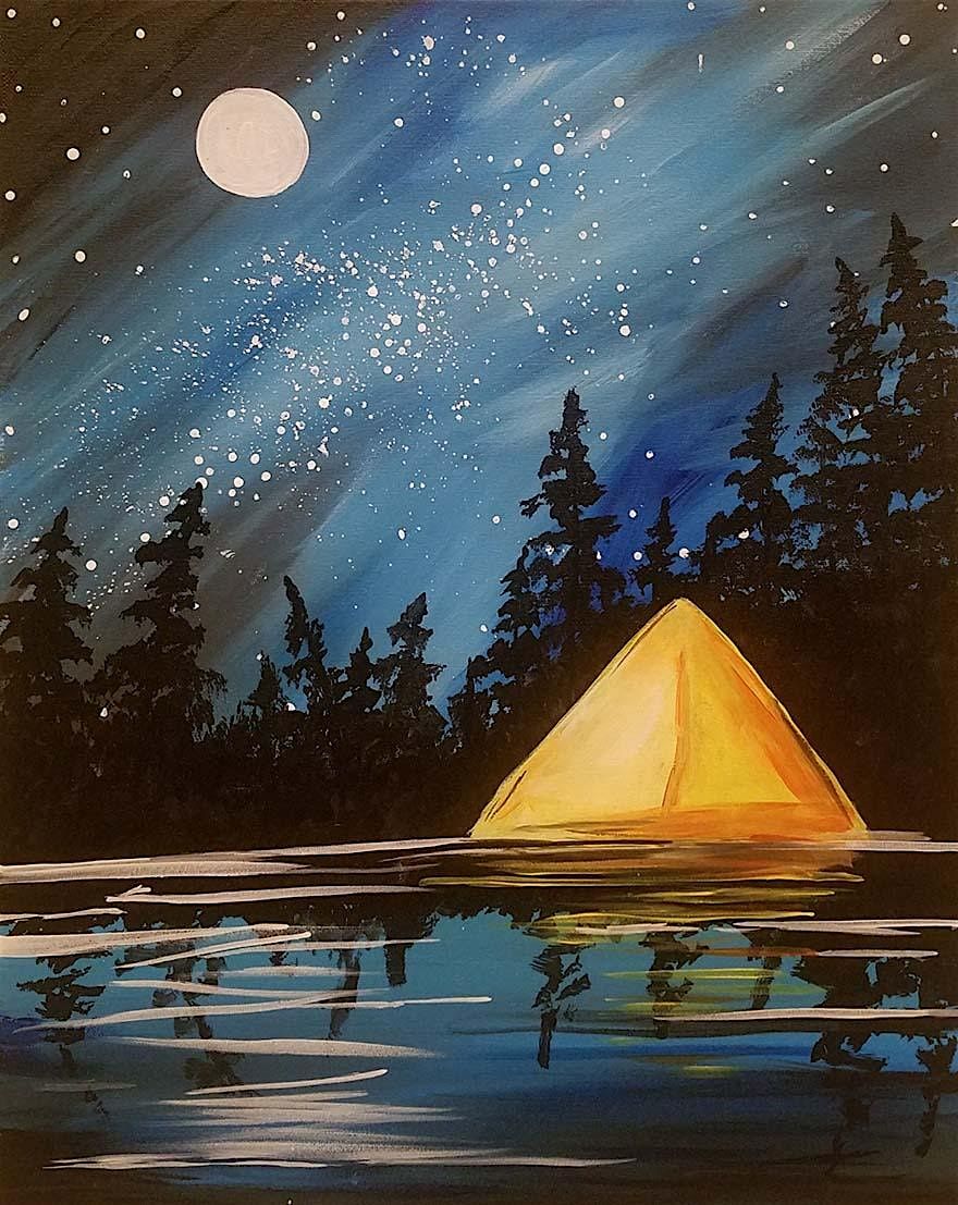 Toledo Paint and Sip Party – Camping Under The Stars, 1 August | Event in Toledo | AllEvents
