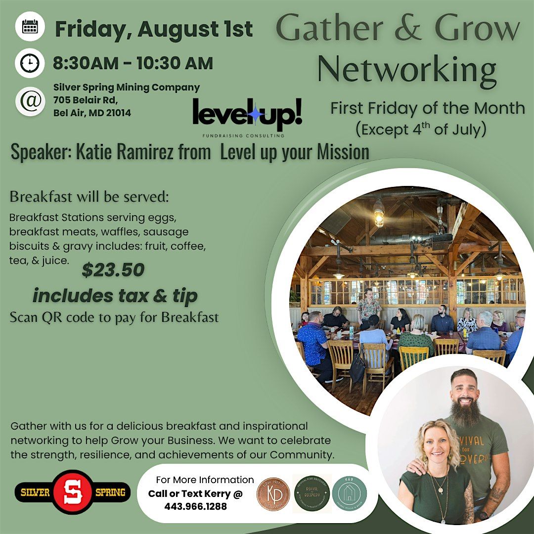 Gather & Grow Breakfast Networking, 1 August | Event in Bel Air | AllEvents