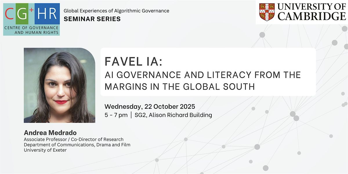 Favel IA:  AI Governance and Literacy from the Margins in the Global South, 22 October | Event in Cambridge