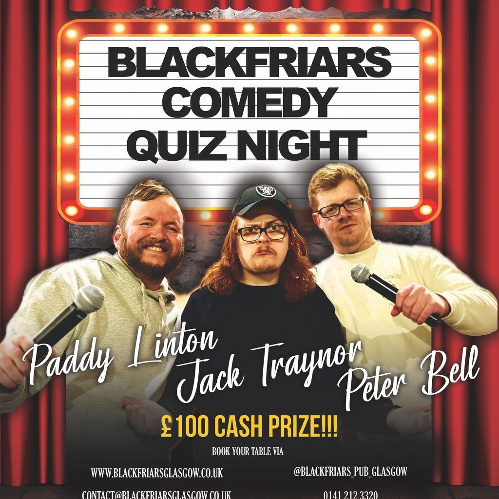 Blackfriars Comedy Quiz Night!, 10 February | Event in Glasgow | AllEvents