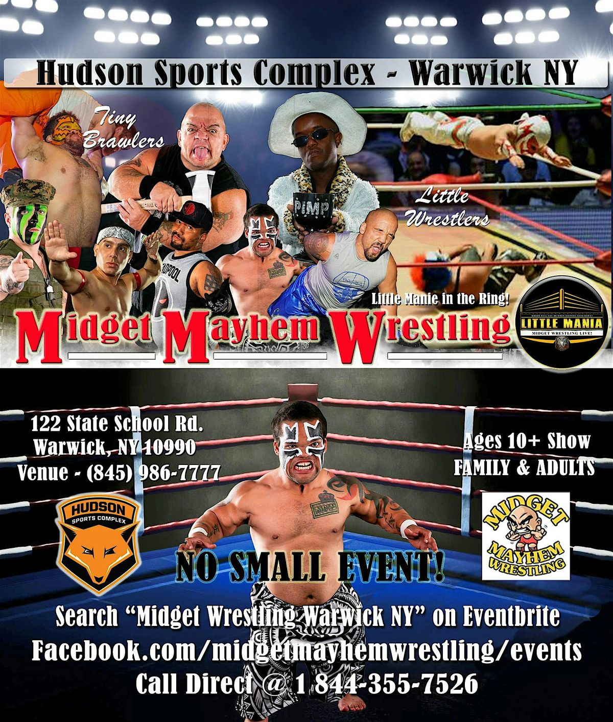 Midget Mayhem Wrestling Rips Through the Ring! Warwick NY (Ages 10+), 24 November | Event in Warwick | AllEvents