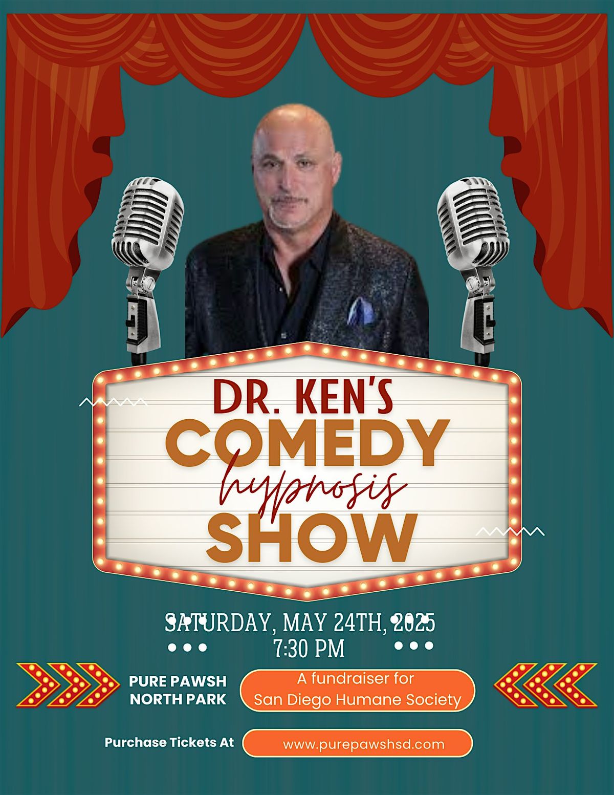 Comedy and Hypnosis Show Benefiting San Diego Humane Society, 24 May | Event in San Diego | AllEvents