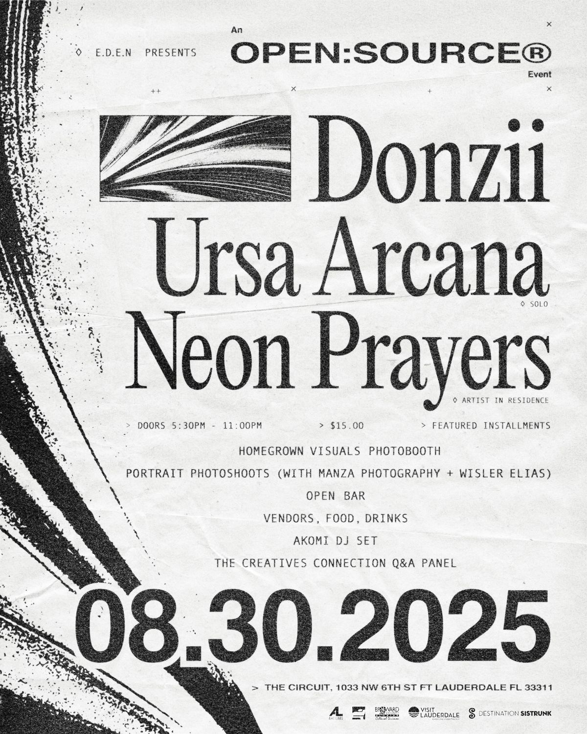 OPEN:SOURCE ft. Donzii, Ursa Arcana, and Neon Prayers, 30 August | Event in Fort Lauderdale | AllEvents