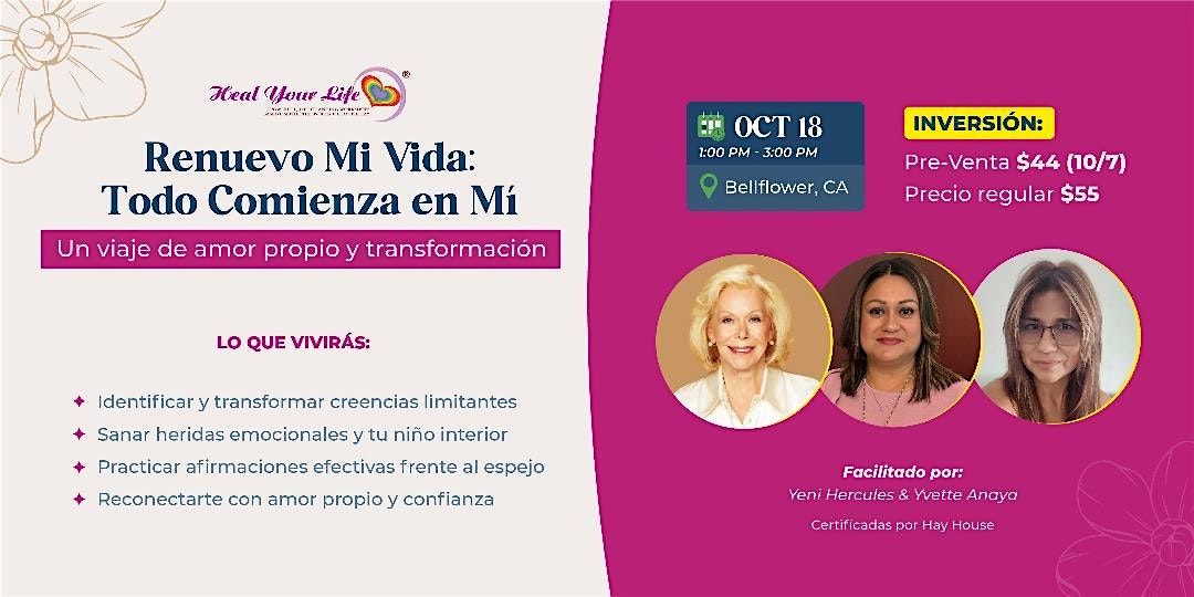 Renuevo Mi Vida: Todo Comienza en Mí, 18 October | Event in Bellflower | AllEvents