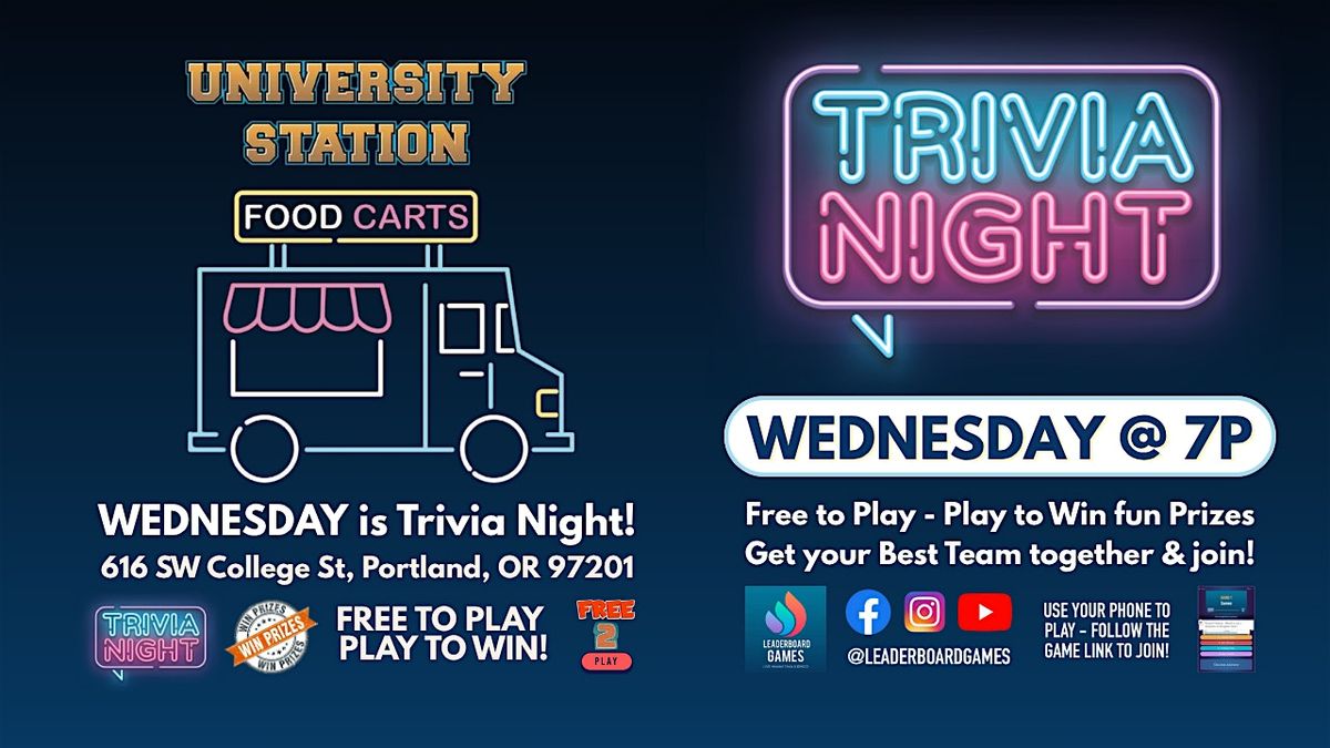 Trivia Night | University Station Food Carts - Portland OR - WED 7p | Event in Portland | AllEvents