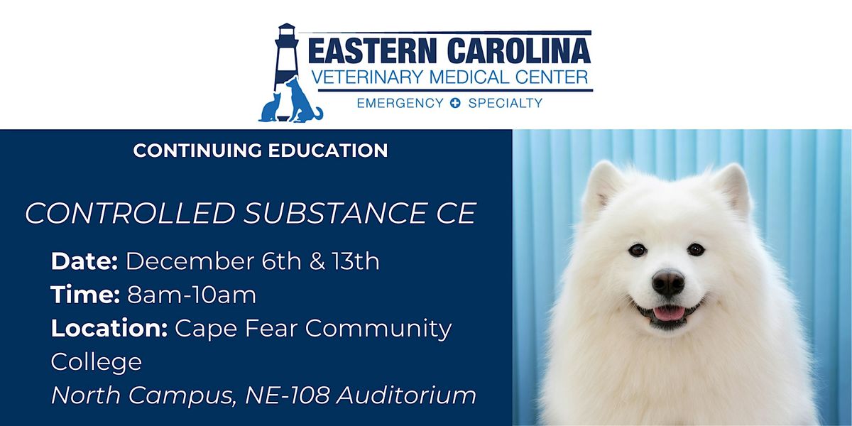 ECVMC Controlled Substance CE, 6 December | Event in Castle Hayne | AllEvents