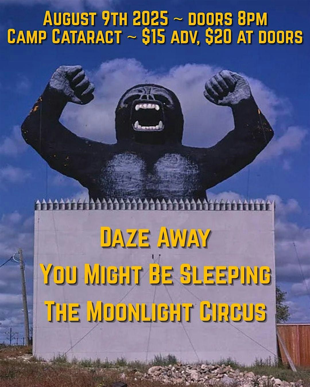 You Might Be Sleeping / The Moonlight Circus / Daze Away at Camp Cataract, 9 August | Event in Niagara Falls