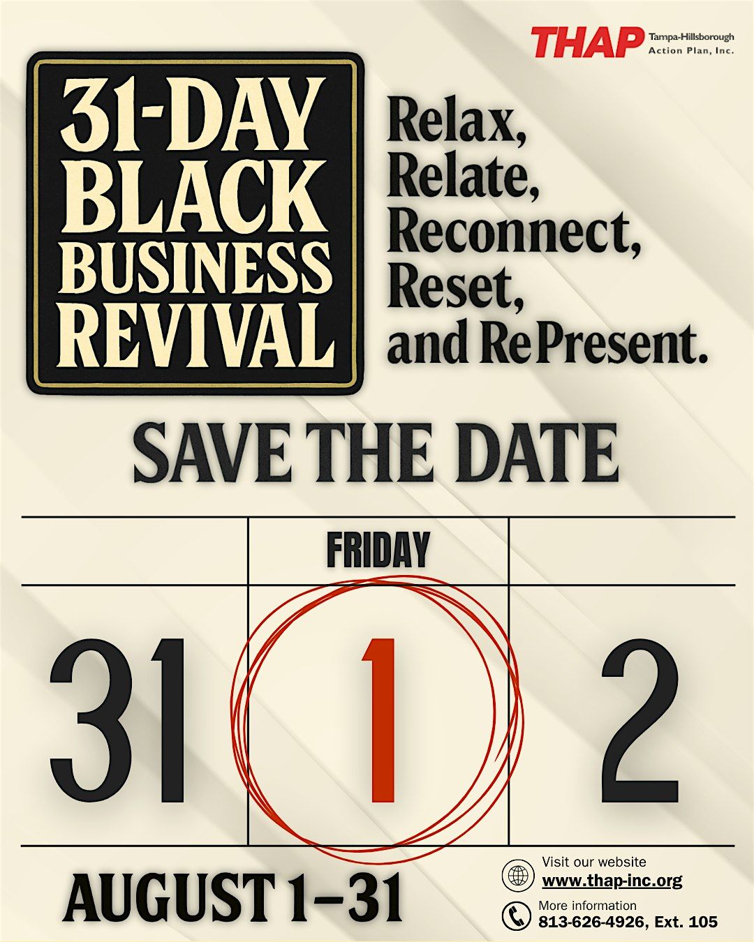 31-Day Black Business Revival - SAVE THE DATE, 1 August | Event in Tampa | AllEvents