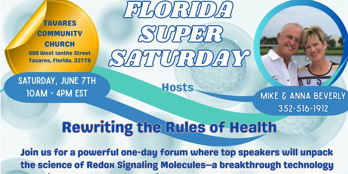 Florida Super Saturday: Rewriting the Rules of Health, 7 June | Event in Tavares | AllEvents