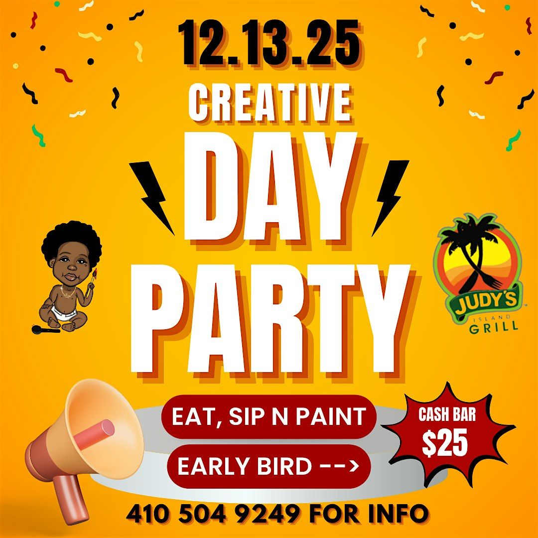 CREATIVE DAY PARTY! Eat, Sip n Paint @ Judy's Island Grill, 13 December | Event in Baltimore | AllEvents