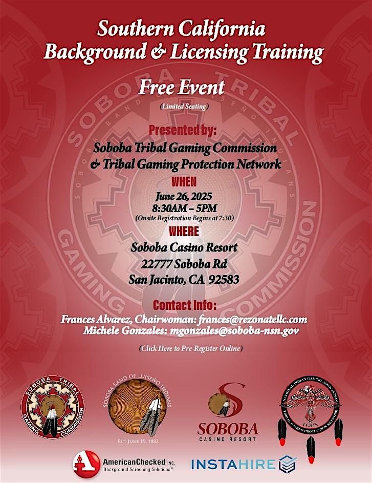 Southern California Background & Licensing Training, 26 June | Event in San Jacinto | AllEvents