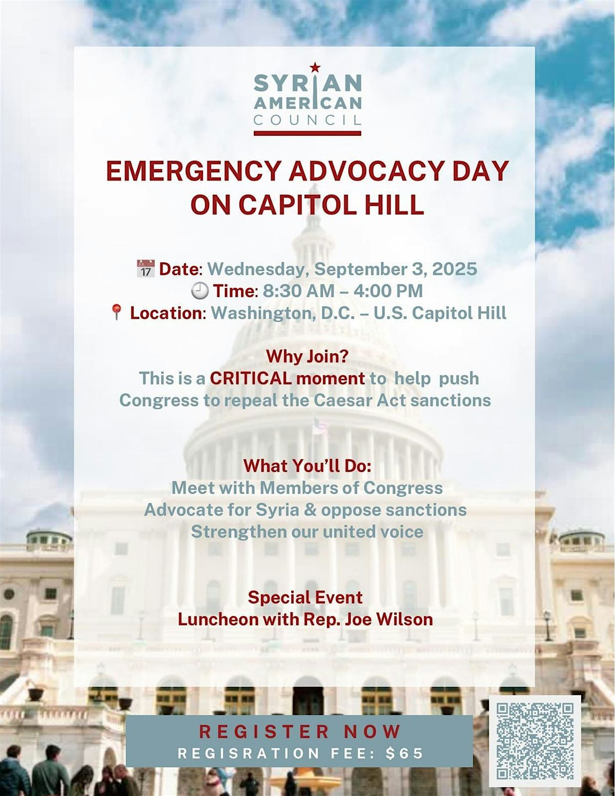 EMERGENCY ADVOCACY DAY ON CAPITOL HILL — JOIN US SEPTEMBER 3RD!, 3 September | Event in Washington | AllEvents